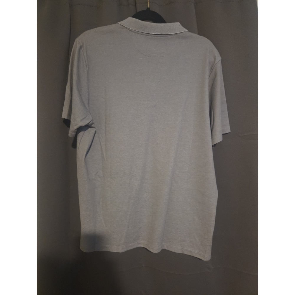Toscano Grey‎ Collared Polo, Men's Large Shirt, Short Sleeve, Casual, Golf - Picture 2 of 7